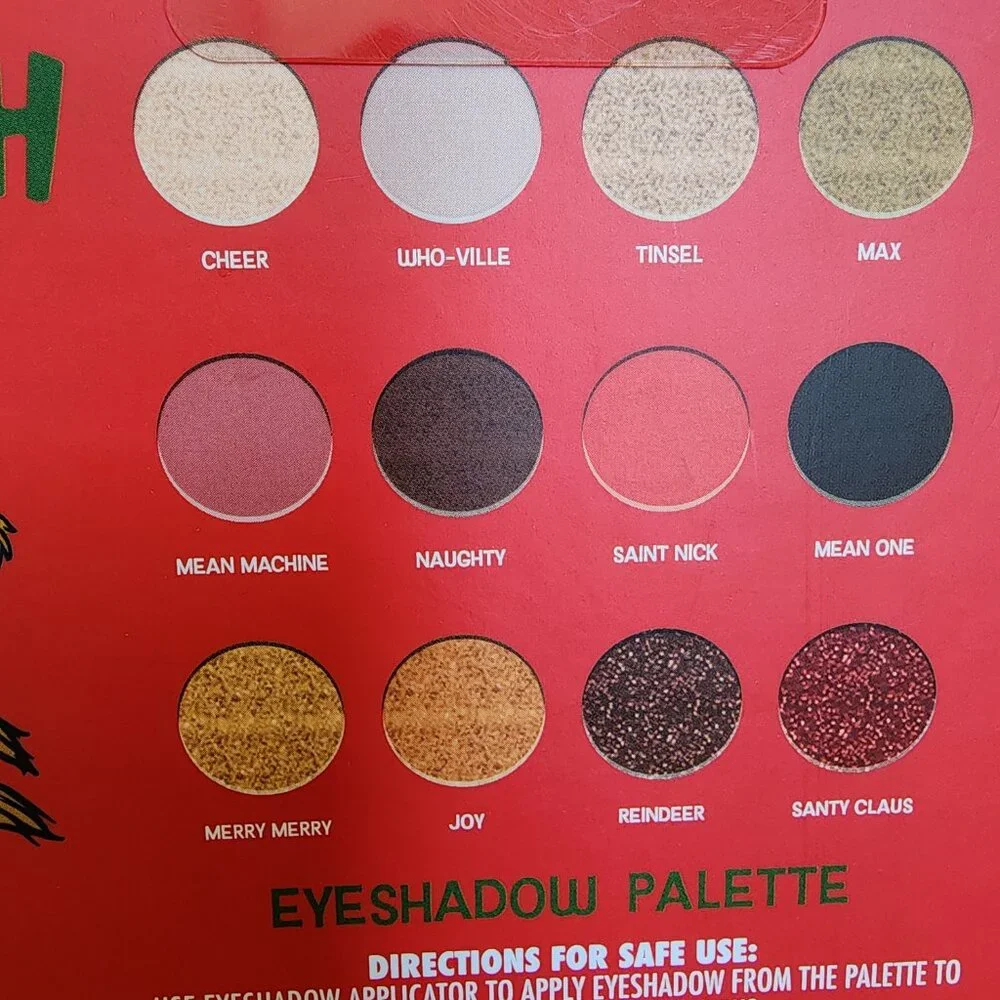 Grinch eyeshadow palette NEW